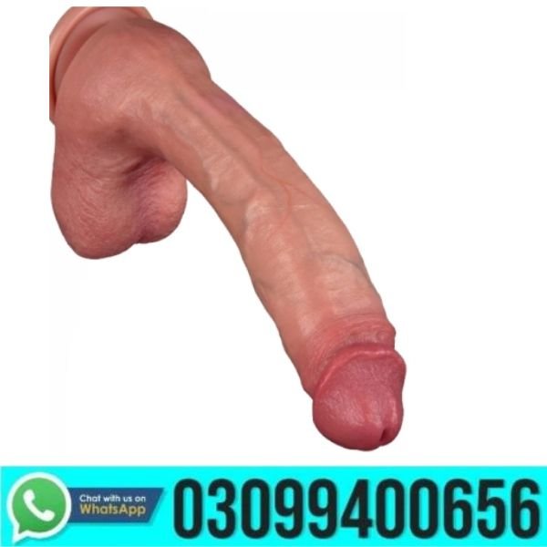 10 Inch Realistic Curved Silicone Dildo In Pakistan